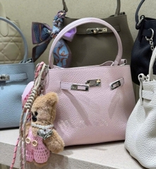 Túi Mini Kelly Bucket Bản Hàn Da Bò