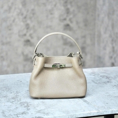 Túi Mini Kelly Bucket Bản Hàn Da Bò