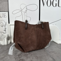 Túi Polene Cyme Bản Hàn Da Lộn Size Mini Màu Nâu Cafe