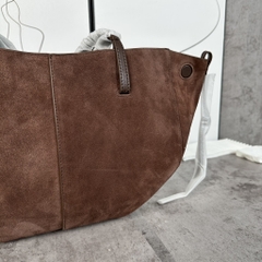 Túi Polene Cyme Bản Hàn Da Lộn Size Mini Màu Nâu Cafe