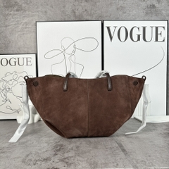 Túi Polene Cyme Bản Hàn Da Lộn Size Mini Màu Nâu Cafe