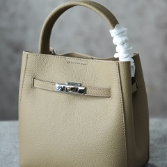 Túi Thiết Kế Hàn Mini Bucket Bag Da Bò Size 18cm Màu Be