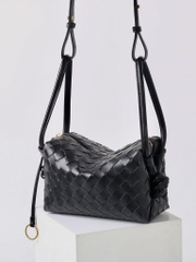 Túi Xách Bottega Small Loop Da Bò Size 21 cm Màu Đen