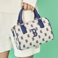 Túi Xách MLB Trống Monogram Logo Chữ B Màu Beige