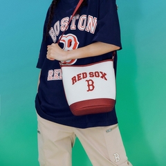 Túi Xách MLB VarsityLogo Chữ B 3ABMS093N-43CRD Màu Trắng Viền Đỏ