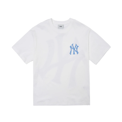 Áo Phông MLB Logo NY 3ATS53023-50WHS Màu Trắng