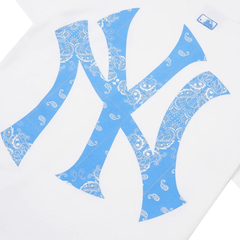 Áo Phông MLB Logo NY 3ATS53023-50WHS Màu Trắng