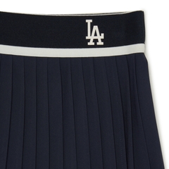 Váy Xếp Ly MLB Logo LA Viền Trắng Màu Tím Than