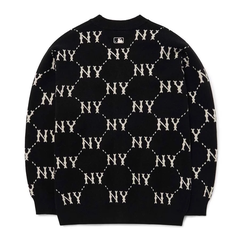 Áo Cardigan MLB Monogram Logo NY 3AKCM0224-50BKS Màu Đen