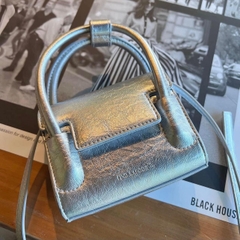 Túi Find Kapoor Mini Marty Bag Crinkled Silver Màu Bạc