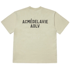 Áo Phông ADLV Basic Logo Thêu Màu Be Đậm