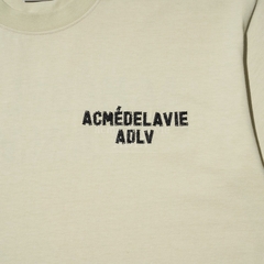 Áo Phông ADLV Basic Logo Thêu Màu Be Đậm
