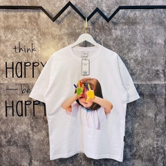 Áo Phông ADLV Baby Face Bé Bôi Sơn Màu Trắng