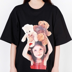 Áo Phông ADLV Baby Face Bé Đội Gấu Màu Đen