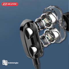 Tai nghe Gaming có dây Drapow M20 jack 3.5mm - 4 Driver, Có mic, Chỉnh volume
