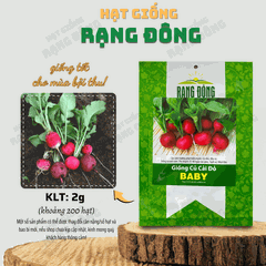 Hạt giống Củ Cải Đỏ Baby