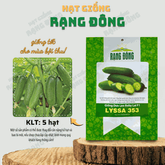 Hạt Giống Dưa Leo Baby Lai F1 Lyssa - Gói 5 hạt