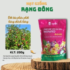Phân Bón Kích Ra Hoa, Ra Trái MINRO 15-5-20 (Gói 200 gram)