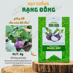 Hạt giống Su Hào Tím Rado 684 (gói 2gr) thương hiệu Rạng Đông