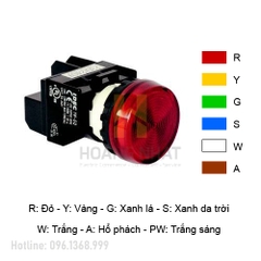 Đèn báo YW1P-1EQH (R,Y,W,G) 110V Idec