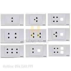Mặt ổ cắm đôi 2 chấu S18U2 Sino
