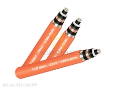 Cáp ngầm trung thế 1 lõi Cu(Al)/XLPE/CTS/PVC/DATA/PVC-W 1x185- 18/30(36)kV loại màn chắn băng đồng, giáp băng nhôm