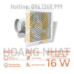 Quạt hút âm trần có ống dẫn 16W Nanoco NCV1520-C