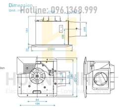 Quạt hút âm trần nối ống gió FV-24CH9