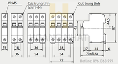 Aptomat MCB BH-D6 1P 13A 6kA C N Mitsubishi