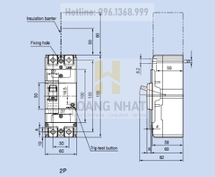 Aptomat MCCB ABS102c 2P 125A 85kA LS