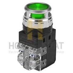 Nút nhấn  nhả có đèn D30 xanh Hanyoung 100-240VAC