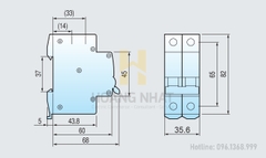 Aptomat MCB BKN-b 2P 50A 10kA LS