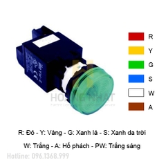 Đèn báo YW1P-1EH2 (R,Y,W,G) 110V Idec