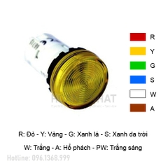 Đèn báo YW1P-1UQ4 (R,Y,W,G) 24V Idec