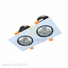 Đèn LED dowlight vuông chiếu điểm âm trần 2x18W DFC2181 Duhal