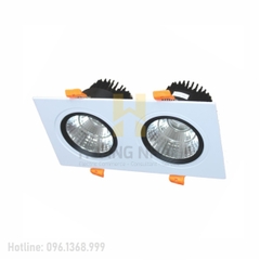 Đèn LED dowlight vuông chiếu điểm âm trần 2x9W DFC2091 Duhal