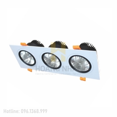 Đèn LED dowlight vuông chiếu điểm âm trần 3x9W DFC3091 Duhal