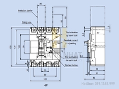 Aptomat ELCB EBS104c 4P 125A 37kA LS