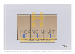 Bộ 3 công tắc mặt kính Q120D Uten