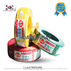 Dây điện đơn TAESUNG 1×6.0