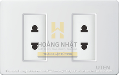 V3.0-Bộ 2 ổ cắm 2 chấu Uten
