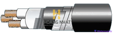 Cáp chống bén cháy theo IEC 60332-1, 0.6/1(1.2)kV, ruột đồng, 3 lõi, cách điện XLPE, giáp sợi thép mạ kẽm (hoặc giáp 2 lớp băng thép)