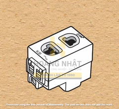 S18CCU- Ổ cắm 2 chấu có màn che