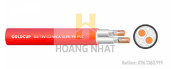 Cáp chống cháy 2 lõi bọc cách điện Cu/Mica/XLPE/Fr-PVC 2x4 (0.6/1kV) Goldcup