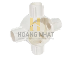 Hộp chia ngả 4 đường D25 thấp
