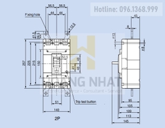 Aptomat MCCB ABN402c 2P 350A 50kA LS