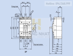 Aptomat MCCB ABN403c 3P 350A 42kA LS