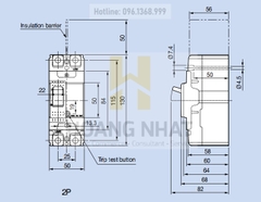 Aptomat MCCB ABN52c 2P 50A 30kA LS