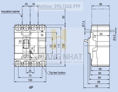 Aptomat MCCB ABN54c 4P 50A 18kA LS