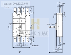 Aptomat MCCB ABS1004b 4P 1000A 65kA LS